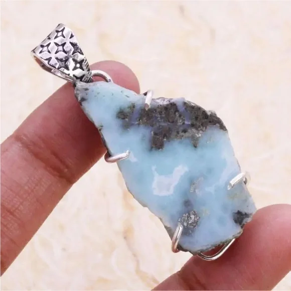 Rare Larimar gemstone pendants - Picture 1 of 4